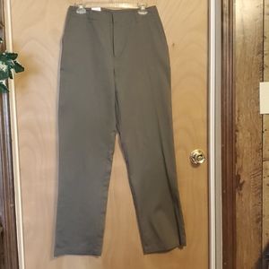 Izod Chinos work slacks in sage green, size 8, inseam 32 NWT.
